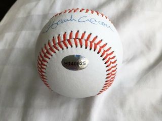 Hank Aaron Signed Rawlings Official League Ball W/ Hologram Ball 4