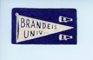 1940s - 1950 Brandeis Univ.  American Nut Chocolate College Football Mini Pennant