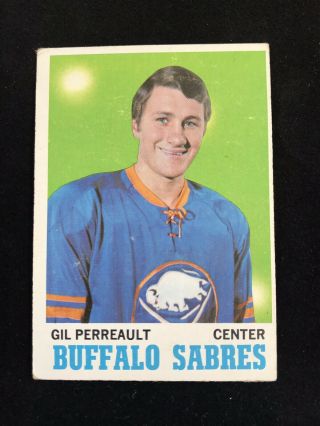 1970 - 71 Topps 131 Gilbert Perreault Gil Buffalo Sabres Rc Rookie Hockey Card