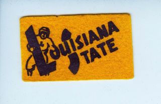 1940s - 1950 Louisiana State American Nut Chocolate College Football Mini Pennant
