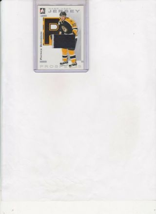2004/05 In The Game Heroes & Prospects Patrice Bergeron Silver Jersey Rc 1 Of 90