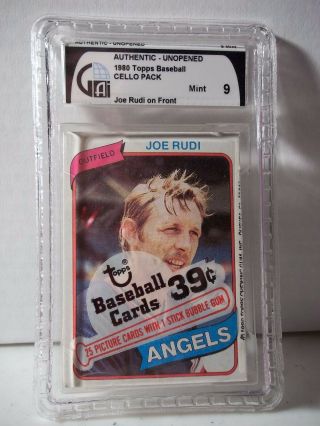 1980 Topps Baseball Wax Cello Pack Gai 9 Mlb Collectible Cards