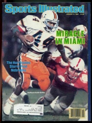 January 9,  1984 Keith Griffin Miami Hurricanes Sports Illustrated