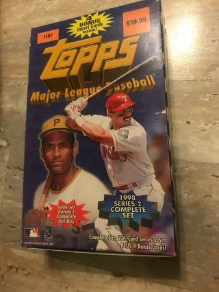 Topps 1998 Baseball Series 2 Complete Set Plus 4 Bonus Insert Cards