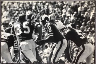 1967 James Drake Sports Illus Stamped Photo La Rams - Dallas Cowboys Gabriel Lilly