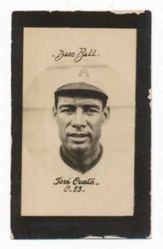 1923 - 24 Cigarros Nacionales C - 33 Manuel Cueto Cuban Baseball Card
