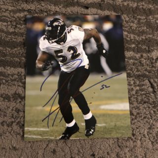 Ray Lewis Signed Baltimore Ravens Autographed 8x10 Photo