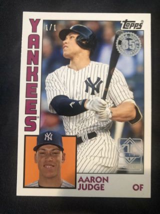 Aaron Judge 1/1 2019 Topps Series 1 Transcendent Vip Parallel York Yankees