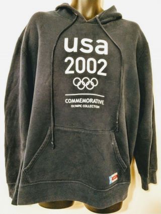 Roots 2002 Usa Winter Olympics Pullover Hoodie Sweatshirt Commemorative Size Xl