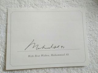 Muhammad Ali Signed 3x4 Index Card Boxing Autograph