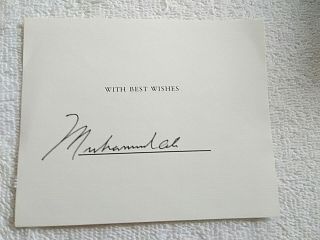 Muhammad Ali Signed 3.  50 X 4.  50 Index Card Boxing Autograph