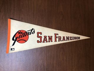 Vtg 1970s San Francisco Giants Mlb Baseball Pennant 30”