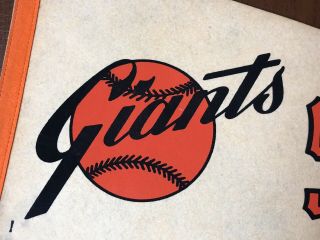 VTG 1970s San Francisco Giants MLB Baseball Pennant 30” 3