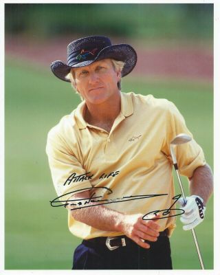 Greg Norman Hand Signed 8 X 10 Look