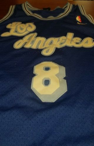 Mens Blue Nike Kobe Bryant Los Angeles Lakers 8 Jersey Size 4XL XXXXL Stitched 3