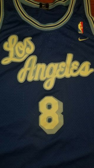 Mens Blue Nike Kobe Bryant Los Angeles Lakers 8 Jersey Size 4XL XXXXL Stitched 4