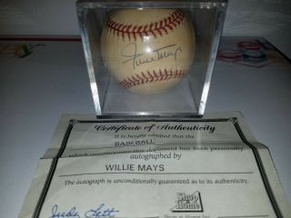 Willie Mays Autographed Signed Baseball With Certificate Of Authenticity