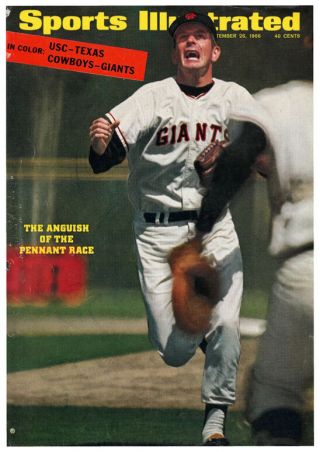 September 26,  1966 Gaylord Perry San Francisco Giant Sports Illustrated No Label