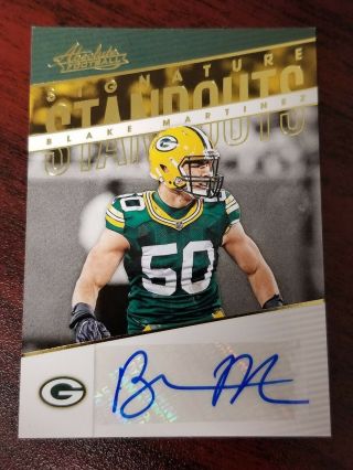 2018 Absolute Signature Standouts Blake Martinez Green Bay Packers Auto