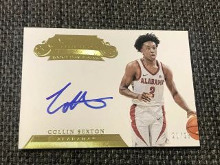 2018 - 19 Flawless Collegiate Collin Sexton Gold Rookie Auto /25 Alabama Cavaliers