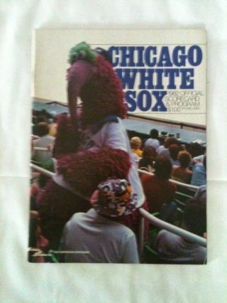 1982 Chicago White Sox Official Program/scorecard Vs.  California Angels