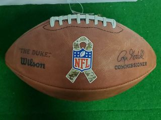Wilson " The Duke " Official Nfl Football Salute To Service Military Camo Ribbon