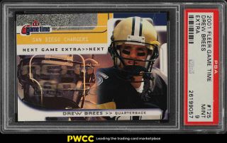 2001 Fleer Game Time Extra Drew Brees Rookie Rc /201 125 Psa 9 (pwcc)