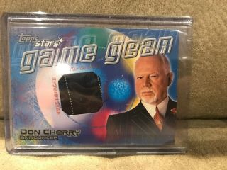 2001 Topps Game Gear - Don Cherry - Piece Of Suit From Hockey Night In Canada