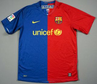 Fc Barcelona 2008/09 Home Football Shirt Jersey Camiseta Trikot Barca M Medium
