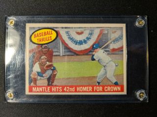 1959 Topps Mickey Mantle York Yankees 461 Baseball Card