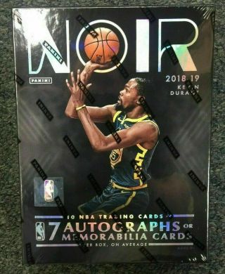2018 - 19 Panini Noir Basketball Factory Hobby Box 7 Autos Or Memorabilia