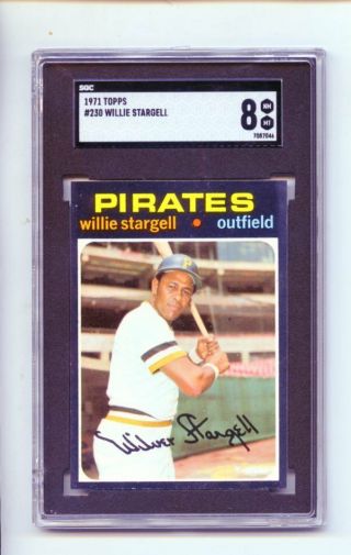 1971 Topps Willie Stargell 230 Pittsburgh Pirates Baseball Card Sgc Nm - Mt 8