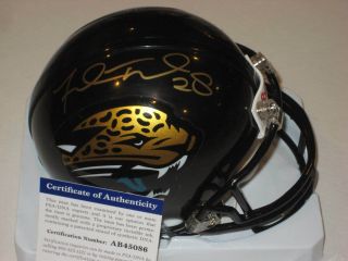 Fred Taylor Signed Jacksonville Jaguars Mini - Helmet W/ Psa