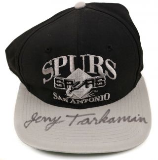 Jerry Tarkanian (d.  2015) Spurs Signed Nba Ajd Hat - Jsa