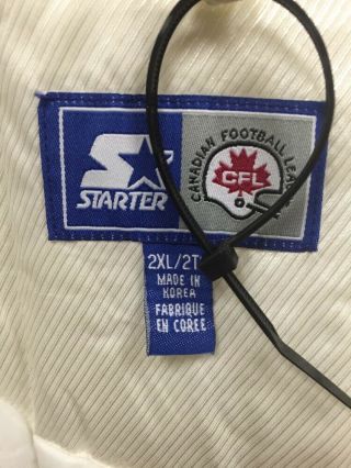 Vintage Grey Cup 1998 Winnipeg Starter CFL Insulated 1/4 Zip Jacket Size 2XL 3