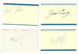 12x 1980 Usa Olympic Hockey Team Miracle Signed Autograph Index Cards Jim Craig