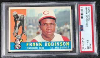 1960 Topps Frank Robinson Cincinnati Reds 490 Baseball Card Graded Psa 6