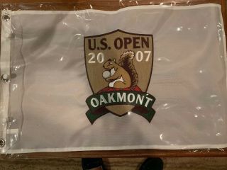 2007 Us Open Oakmont Golf Flag In Protective Plastic