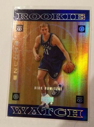 1998 Upper Deck Encore Rookie Watch Dirk Nowitzki Rookie Card Card 122