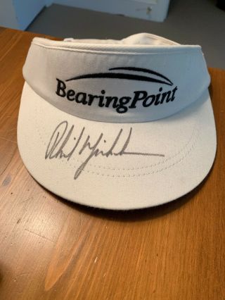Phil Mickelson Autograph Visor Hat (bearing Point)