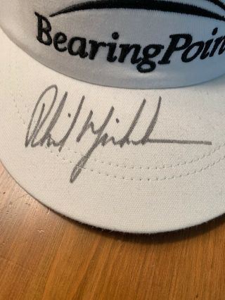 phil mickelson autograph Visor Hat (bearing Point) 2