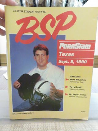 Texas Vs.  Penn State Football Program September 8,  1990