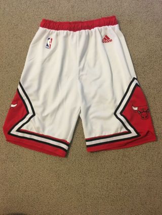 Chicago Bulls Shorts Adidas White Red Basketball Michael Jordan Nba Youth L