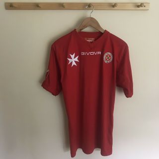 Malta Maltese National Soccer Jersey Givova Red Men’s Size Us Medium