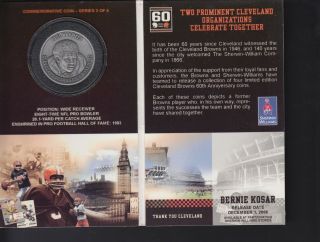 Paul Warfield 1946 - 2006 Cleveland Browns 60th Anniversary Commemorative Coin 3/4