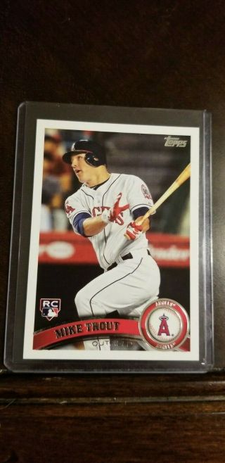 2011 Topps Update Series Rc Rookie Mike Trout Us175 Angels