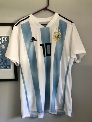 Lionel Messi Home Jersey 2018 World Cup Argentina 10 Soccer Mens - Size Xl