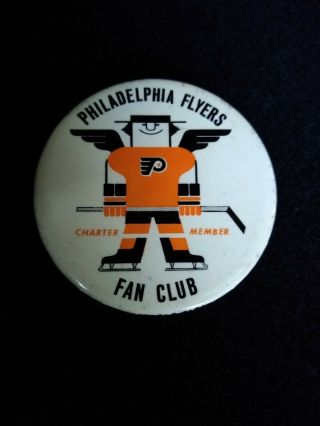 Philadelphia Flyers Hockey Fan Club Charter Member Pinback Button Nhl