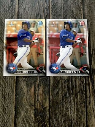 Vlad Guerrero Jr 2016 Bowman Chrome And 2016 Bowman Paper Rc Great Investment