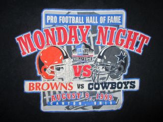 Vtg Cleveland Browns Vs Dallas Cowboys T Shirt Football Hall Of Fame Game 90s M